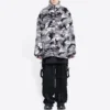 Camouflage-Reißverschluss-Jacke „Grey“ 681818TLQ121240