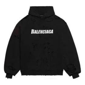 Caps Destroyed Hoodie „Black White“ 659403TKVB61093