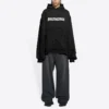 Caps Destroyed Hoodie „Black White“ 659403TKVB61093