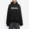 Caps Destroyed Hoodie „Black White“ 659403TKVB61093