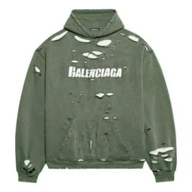 Caps Destroyed Hoodie „Grün“ 659403TKVB63011