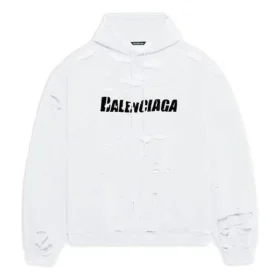 Caps Destroyed Hoodie „Weiß“ 659403TKVB69040