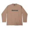 Caps Oversized-Langarm-T-Shirt „Khaki“ 681046TNVL17761