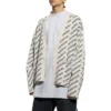 Cardigan mit durchgehendem Logo „Chalky White Black“ 736248T32339054