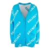 Cardigan mit Logo-Monogramm, lockere Passform „Blue“ 625330T31784661