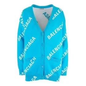 Cardigan mit Logo-Monogramm, lockere Passform „Blue“ 625330T31784661 Cardigan mit Logo-Monogramm, lockere Passform „Blue“ 625330T31784661