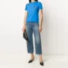 Casual-T-Shirt mit Alphabet-Logo, kurzärmelig, blau 612964TIV797601