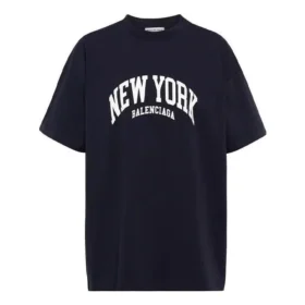 Cities New York T-Shirt, mittlere Passform „Dark Blue“ 612965TLVM23967