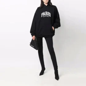 Cities Paris Hoodie, weite Passform „Schwarz Weiß“ 674986TLVL81070