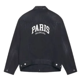 Cities Paris Oversized-Denim-Jacke „Washed Black White“ 690198TBP479034