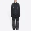 Cities Paris Oversized-Denim-Jacke „Washed Black White“ 690198TBP479034