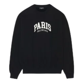 City Paris Sweatshirt mit Rundhalsausschnitt „Black White“ 676629TLVL81070