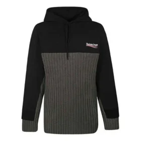Cola Label Splicing Kapuzen-Sportjacke „Black“ 621069T31754088