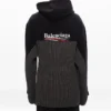 Cola Label Splicing Kapuzen-Sportjacke „Black“ 621069T31754088