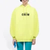 Crew-Hoodie mit Aufdruck Gelb 578135TIV757072