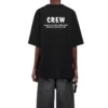 Crew-Print, locker geschnitten, kurzärmelig, schwarz 620941TIV741070