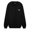Crew-Shirt mit Alphabet-Aufdruck und Reißverschluss, Unisex, Schwarz 620974TIV751070
