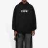 Crew-Shirt mit Aufdruck, schwarz 578135TIV751070