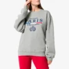 Crown einfarbiger Hoodie mit Alphabet-Logo, grau 578132TGV681300