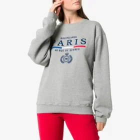 Crown einfarbiger Hoodie mit Alphabet-Logo, grau 578132TGV681300 Crown einfarbiger Hoodie mit Alphabet-Logo, grau 578132TGV681300