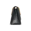 Crush Crocodile Medium Kettenhandtasche „Black“ 716393210IX1000