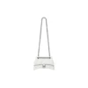 Crush Kleine Kettenhandtasche, gesteppt „Optic White“ 716351210J09001
