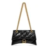 Crush Kleine Kettenhandtasche, gesteppt „Schwarz“ 716351210J11000