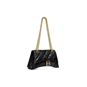 Crush Kleine Kettenhandtasche, gesteppt „Schwarz“ 716351210J11000