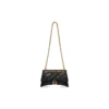 Crush Kleine Kettenhandtasche, gesteppt „Schwarz“ 716351210J11000