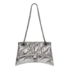 Crush Kleine Kettenhandtasche, gesteppt „Silver“ 716351210IW8110