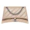 Crush Medium Ketten-Tasche, gesteppt „Hellbraun“ 716393210J02906