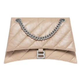 Crush Medium Ketten-Tasche, gesteppt „Hellbraun“ 716393210J02906