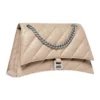 Crush Medium Ketten-Tasche, gesteppt „Hellbraun“ 716393210J02906