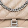Crush Medium Ketten-Tasche, gesteppt „Hellbraun“ 716393210J02906