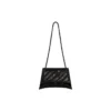 Crush Medium Kettenhandtasche, gesteppt „Schwarz“ 716393210IY1000