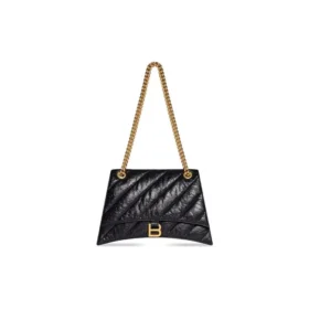 Crush Medium Kettenhandtasche, gesteppt „Schwarz“ 716393210J11000
