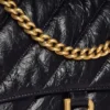 Crush Medium Kettenhandtasche, gesteppt „Schwarz“ 716393210J11000