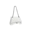 Crush Mittelgroße Kettenhandtasche, gesteppt „Optic White“ 716393210J09001