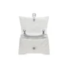 Crush Mittelgroße Kettenhandtasche, gesteppt „Optic White“ 716393210J09001