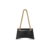 Crush Small Chain Tasche mit Krokodilprägung „Black“ 716351210IX1000