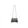 Crush Small Chain Tasche mit Krokodilprägung „Black“ 716351210IX1000