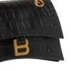 Crush Small Chain Tasche mit Krokodilprägung „Black“ 716351210IX1000
