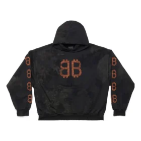 Crypto-Hoodie, Medium-Fit „Black Faded“ 742603TOVN71055