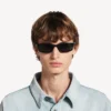 Daily Sonnenbrille in rechteckiger Form, schwarz