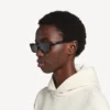 Daily Sonnenbrille in rechteckiger Form, schwarz