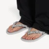 Damen-Cagole-Sandale mit Zehen und Balenciaga-Grau/Kristall