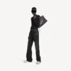Damen-City-Hose mit geradem Bein in Schwarz