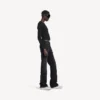 Damen-City-Hose mit geradem Bein in Schwarz