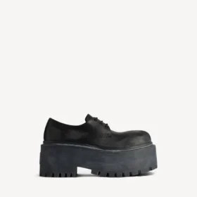 Damen-Derby-Schuhe „Strike“ mit Plateau in Schwarz