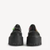 Damen-Derby-Schuhe „Strike“ mit Plateau und Anhängern in Schwarz/Mehrfarbig